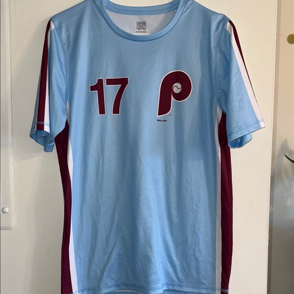 Light Blue Phillies Hoskins Jersey - Picture 1 of 4